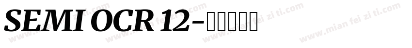 SEMI OCR 12字体转换